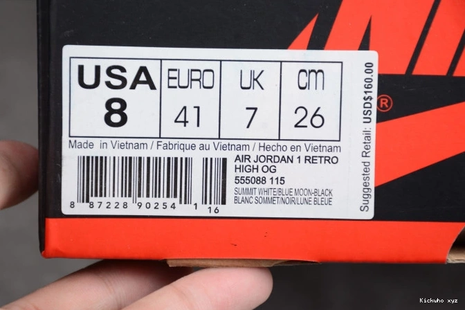 OG Retro Blue Jordan 555088-115 Air Moon 1 High 0814